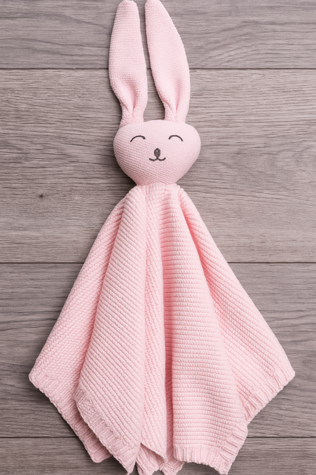 Embroidered Knit Bunny Lovey