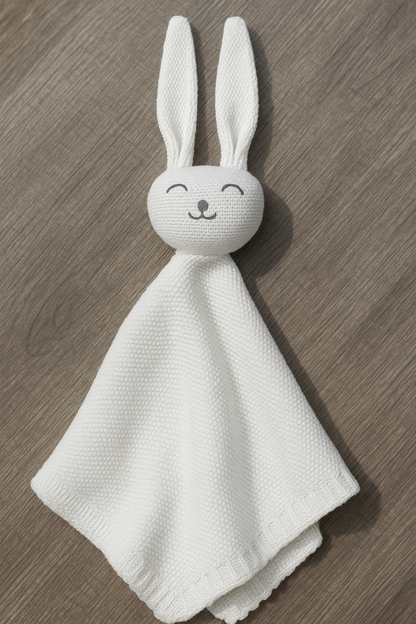 Embroidered Knit Bunny Lovey